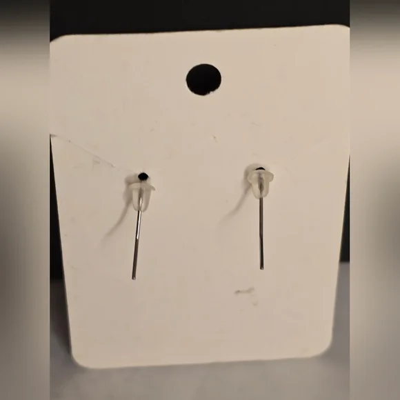 Blue Dinosaur Dangle Earrings Frosted Acrylic Animal Jewelry - Picture 6 of 7